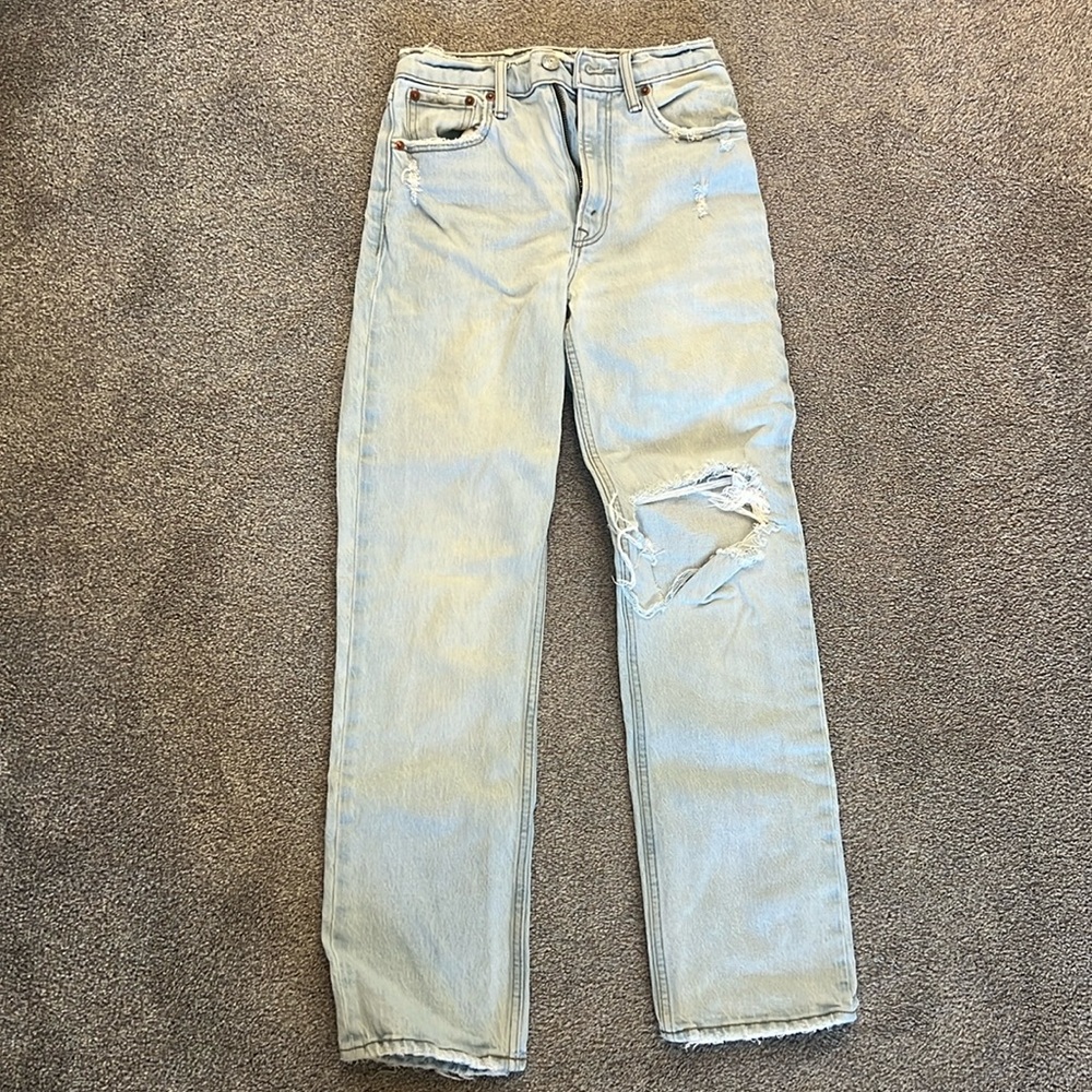 Abercrombie 90s Straight Leg Ultra High Rise Jeans